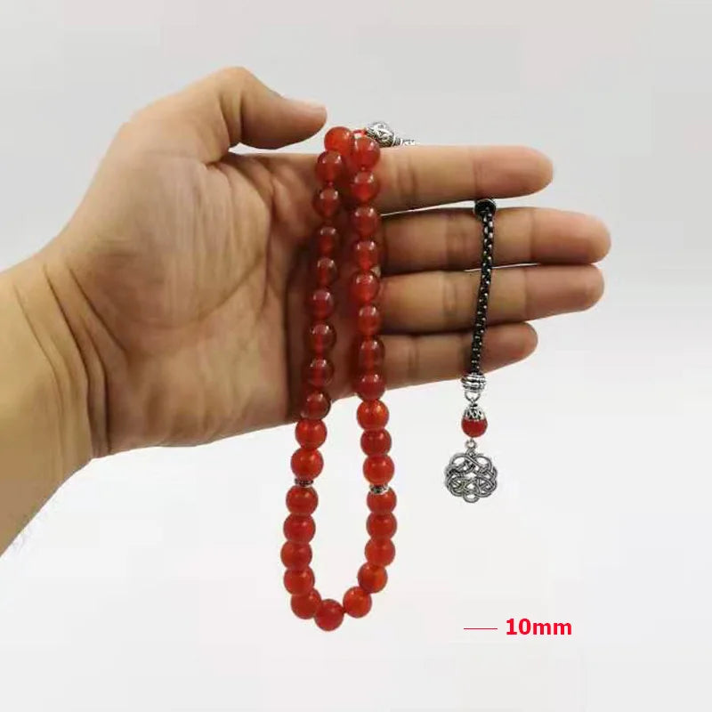 Natural Red Agates chalcedony is new bracelet prayer beads 33 66 99beads stone Rosary