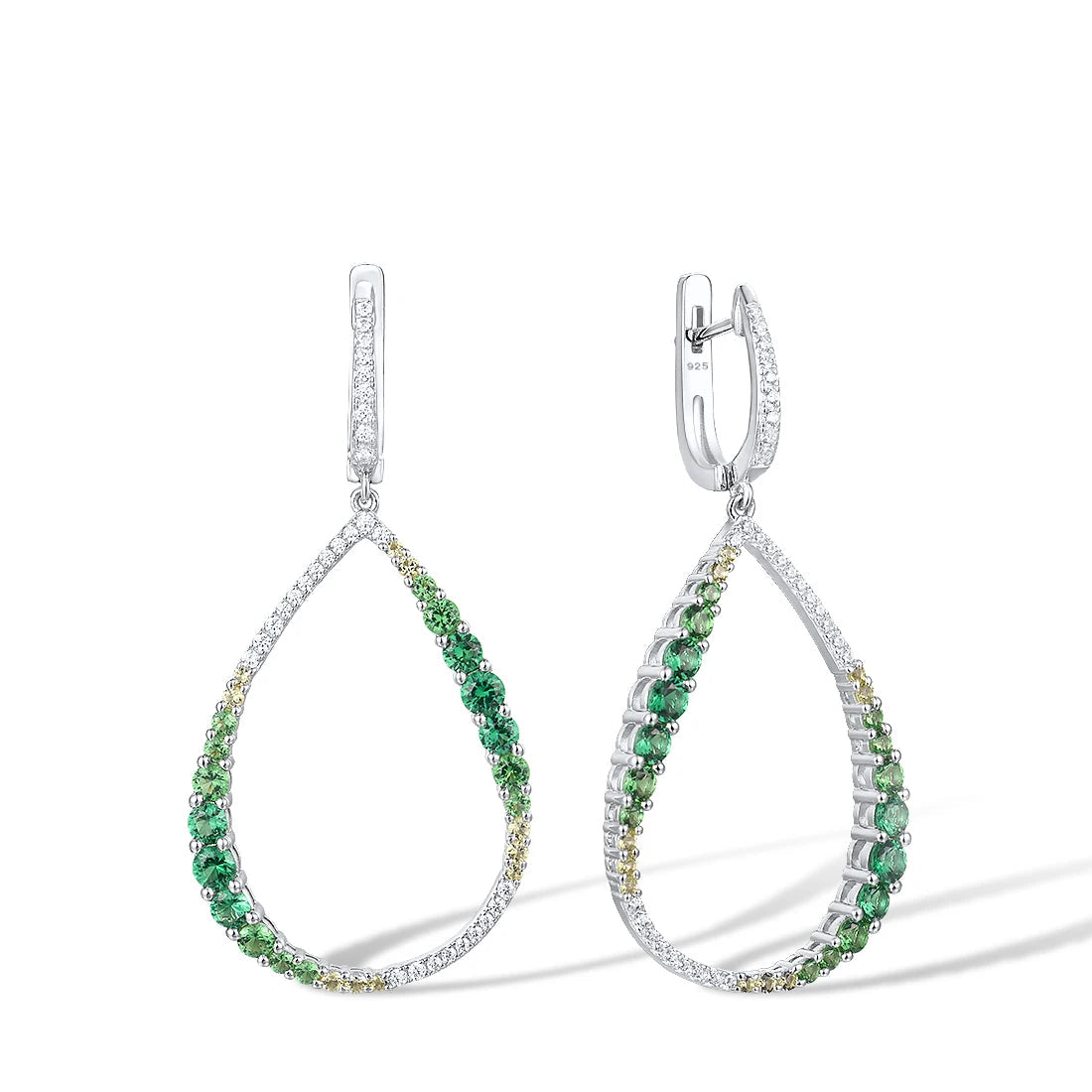 925 Sterling Silver Earrings Pink Red StonesJewelry