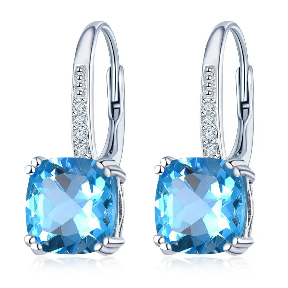 Natural Citrine Earrings 925 Sterling