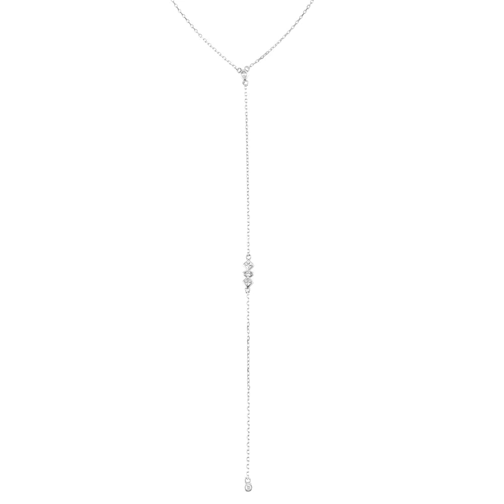 925 Sterling Silver Gold Mid long necklace