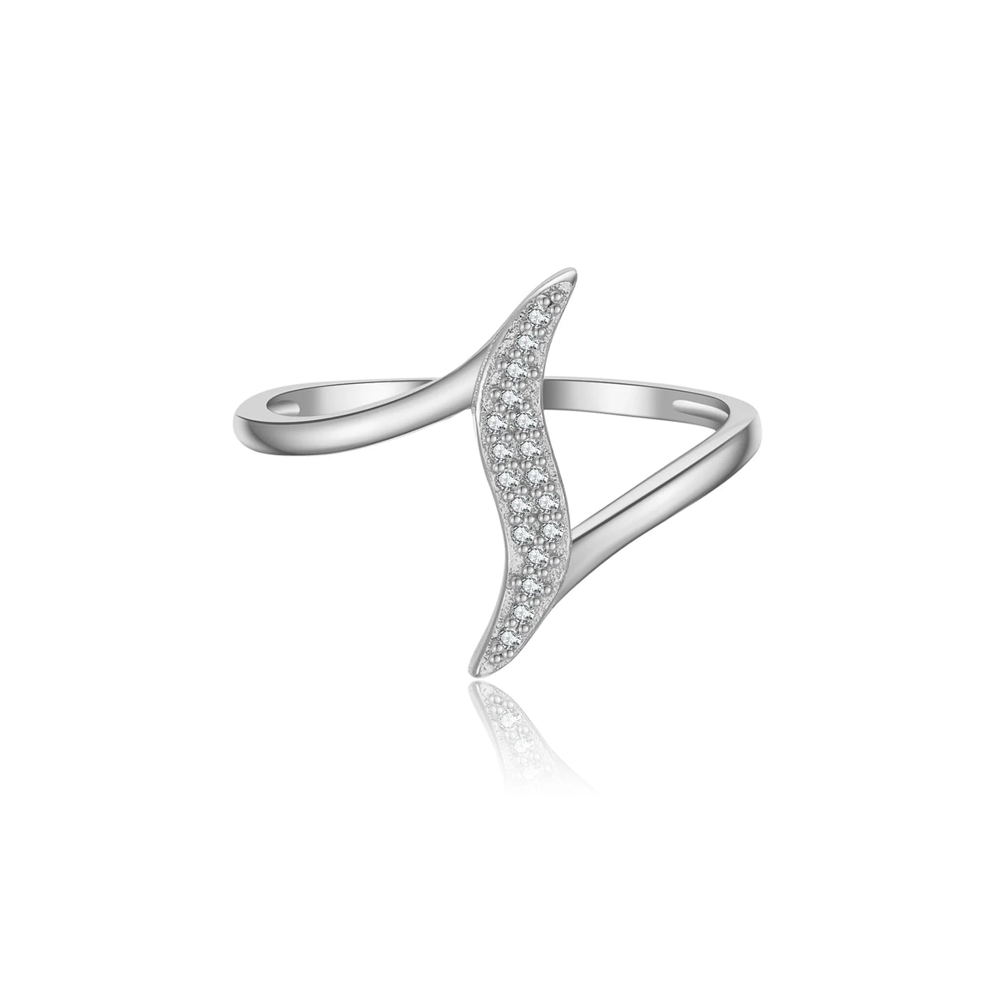 925 Sterling Silver Zircon Simple Definite Ring Luxury Jewelry