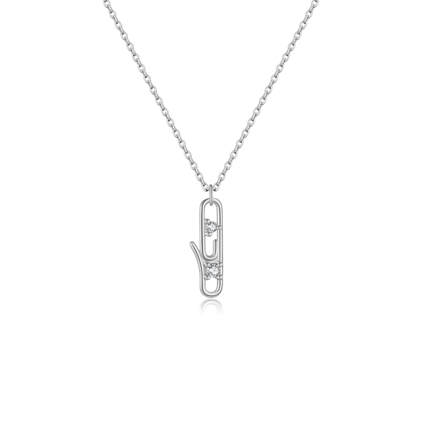 925 Sterling Silver Zircon Necklace Luxury