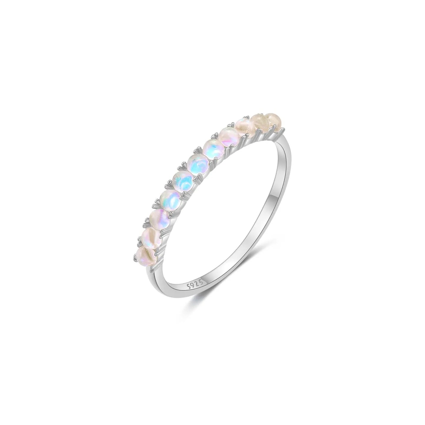 New 925 Sterling Silver Gold Opal Zircon Luxury Jewelry