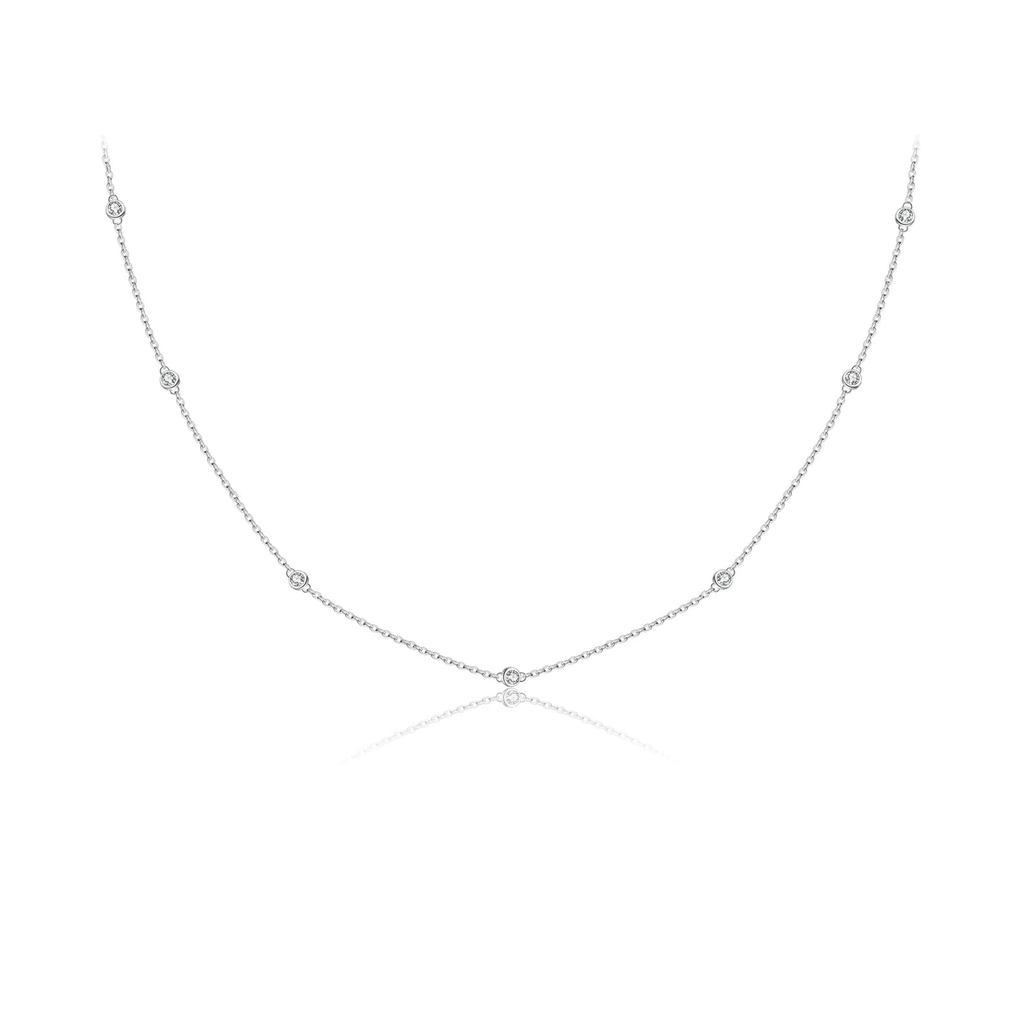 925 Sterling Silver Gold Round Zircon Classic Jewelry