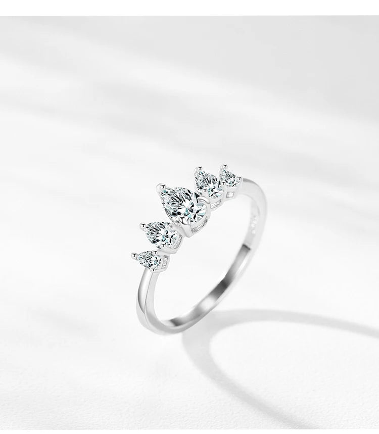 925 Sterling Silver Elegant Water Drop Luxury Jewelry