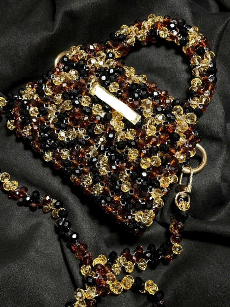 Handbag High Quality Texture Handmade Sparkling Crystal