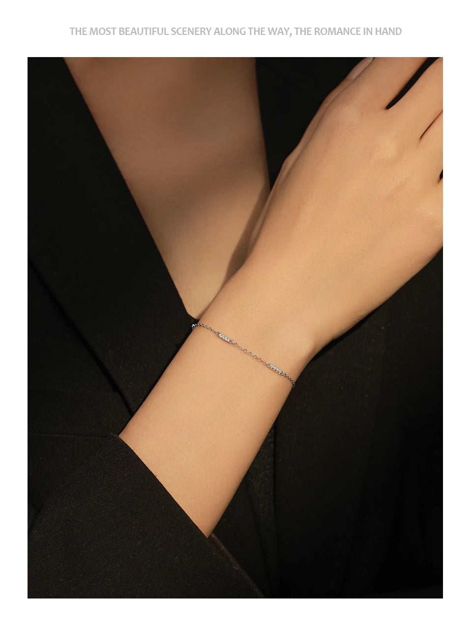 925 Sterling Silver Elegant Zircon Bracelet Jewelry