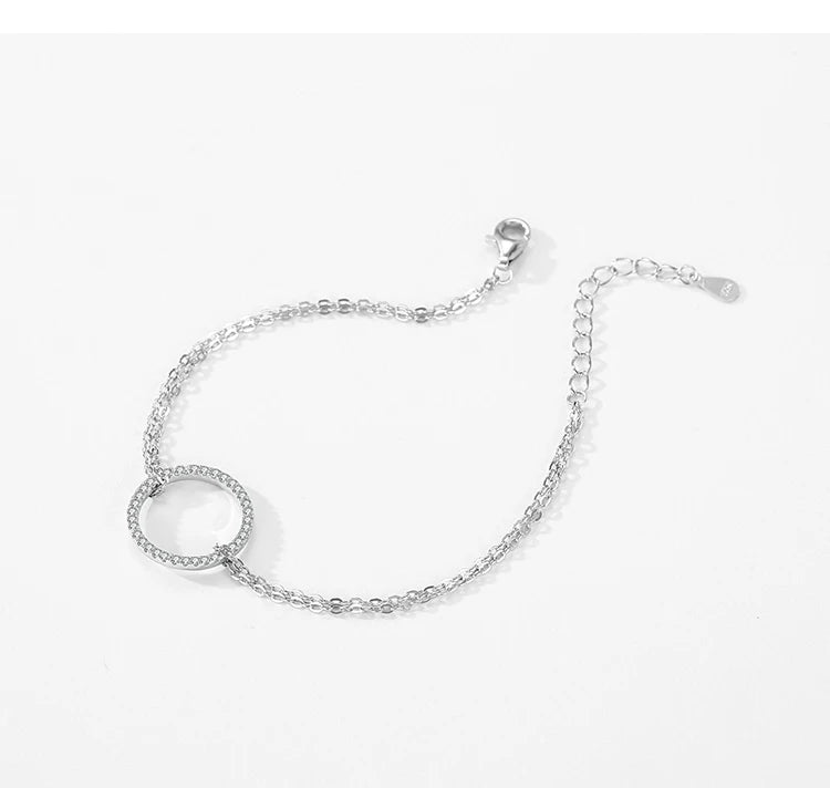 Bracelets Top Quality Real 925 Sterling Silver Zircon Jewelry