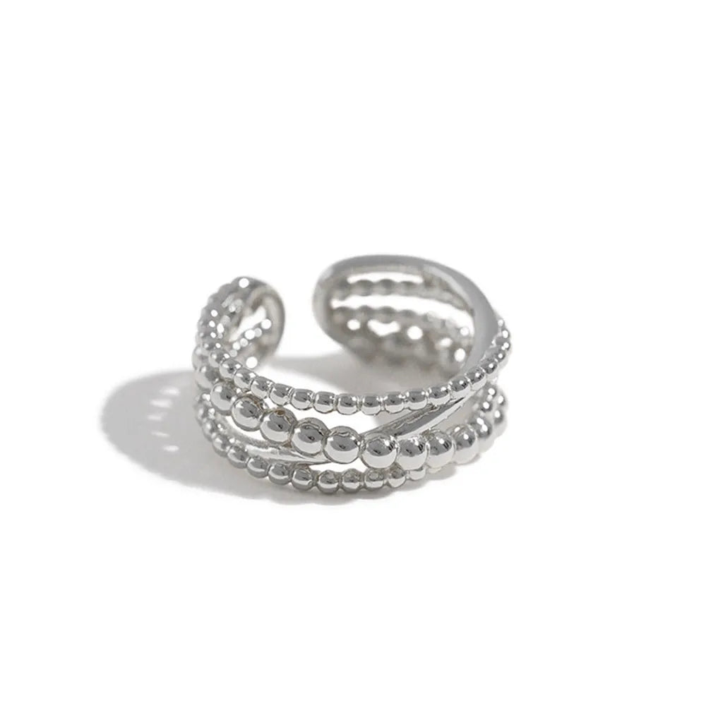 925 Sterling Silver Geometric Irregular Rings Jewelry