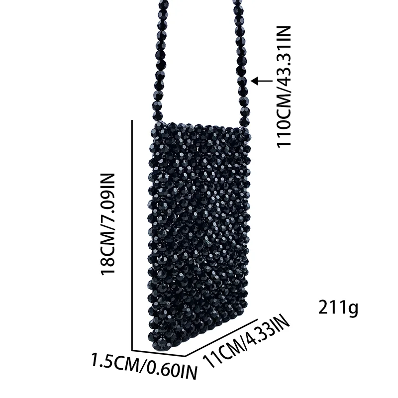 style phone bag, hand woven string mini bag, diagonal cross bag, single shoulder bag