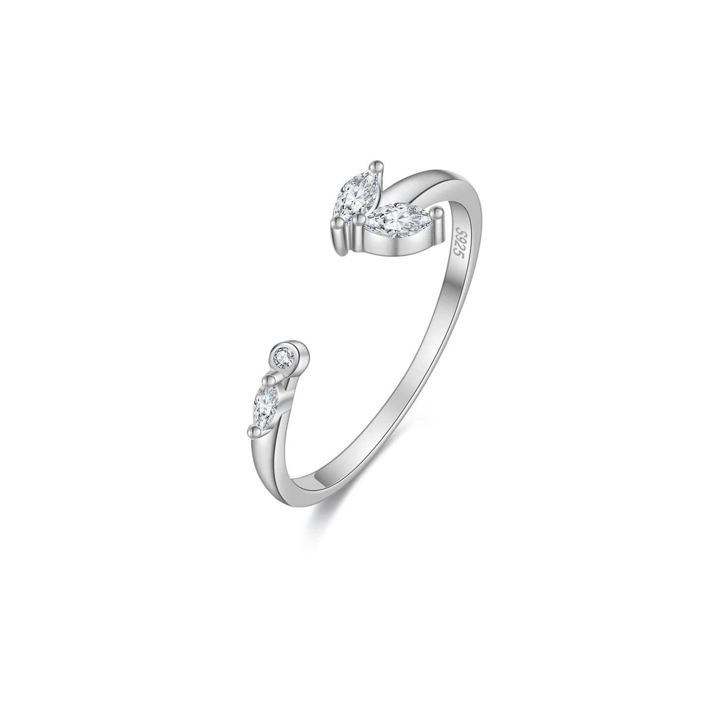 100% 925 Sterling Silver Rings Luxury Jewelry