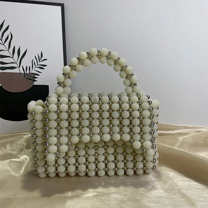 Handheld Gold Ball Yangmei Ball Beaded Handwoven Handmade Handbag