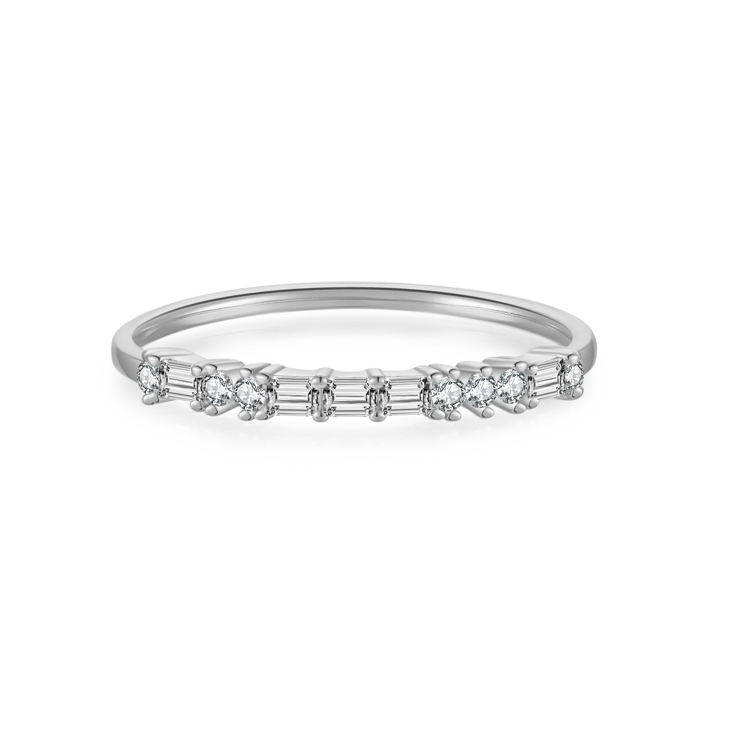 925 Sterling SilverGold Square Zircon Crystal Jewelry