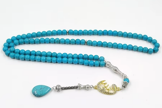 Tasbih Turquoises stone 99 100 Prayer Beads