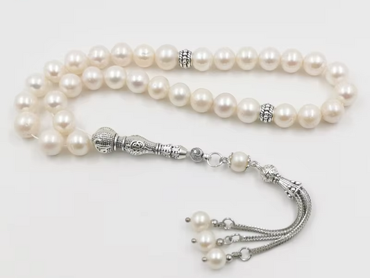 Tasbih Natural Pearl Hot sale style Freshwater pearl misbaha rosary bead pearl bracelet Women Love gift Islamic jewelry Eid gift