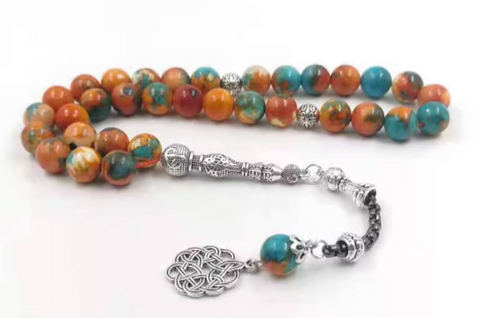 Tasbih Rainbow Agates stone Muslim prayer beads beads bracelet islamic jewelry arabic accessories on hand