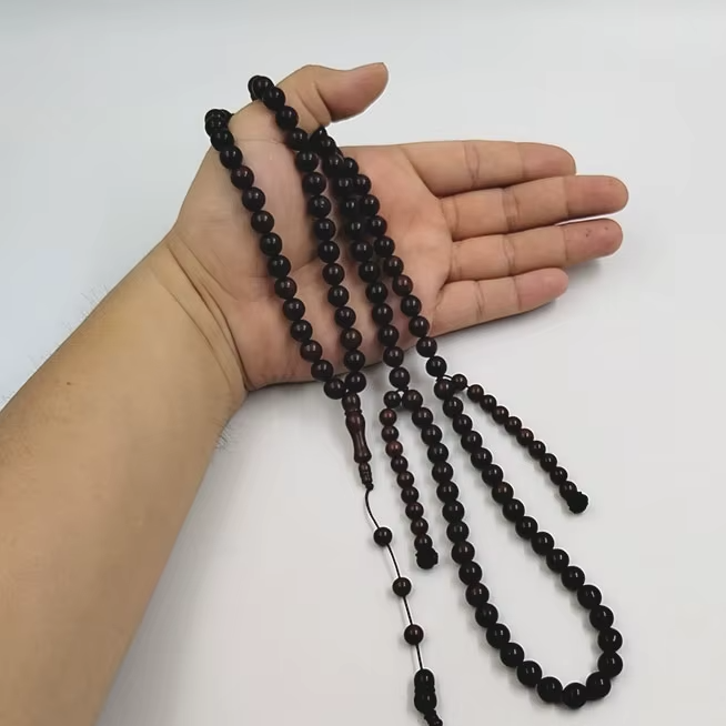 Natural Kuka Wood Tasbih bracelet  beads muslim prayer beads turkish Misbaha Eid gift islamic Rosary