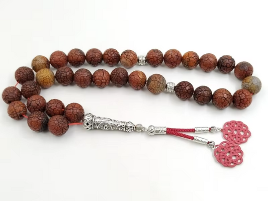 Tasbih Natural Weathered old agate stone bead misbaha Collection level Rosary Muslim  islamic