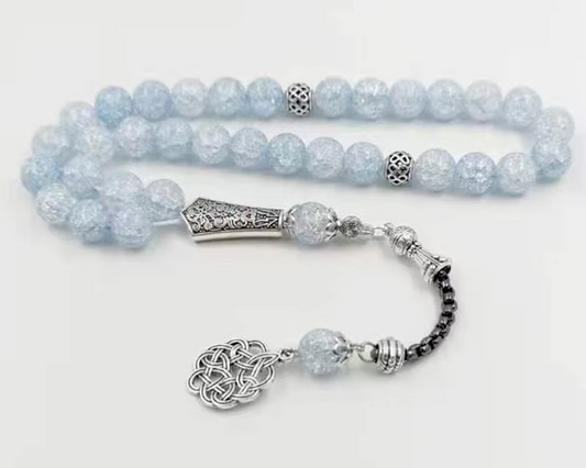 Blue Crystal  Muslim prayer  TURKISH fashion Ramadan  misbaha