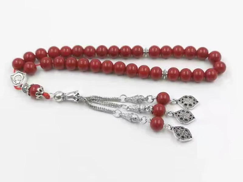 Tasbih Red stone Turkish jewelry misbaha muslim bracelet arabic islamic fashion accessoires  Rosary bead