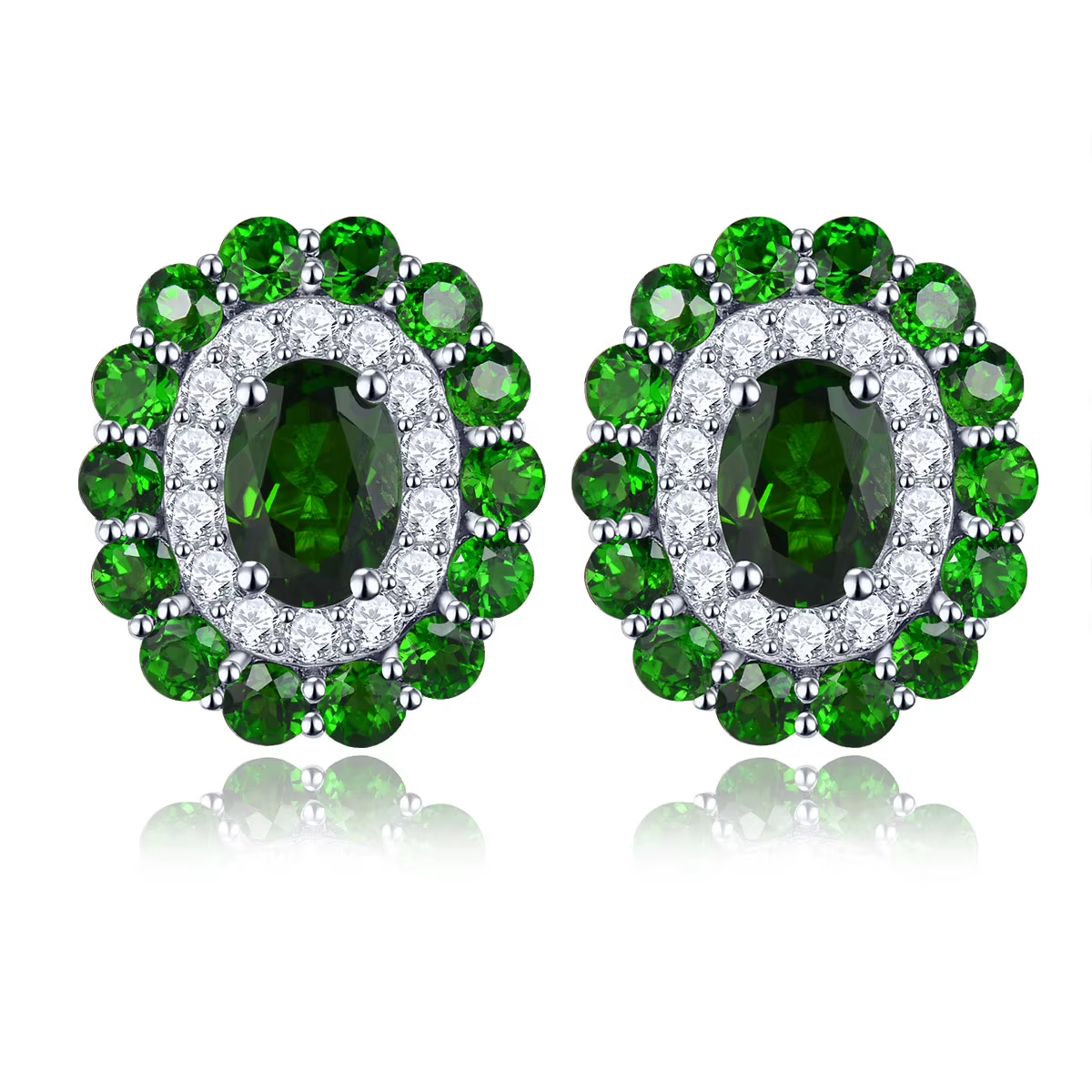 Natural Chrome Diopside Sterling Silver Design S925 Jewelrys