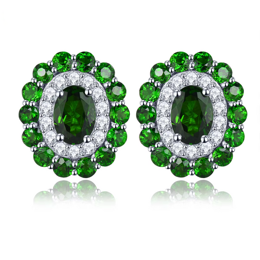 Natural Chrome Diopside Sterling Silver Design S925 Jewelrys