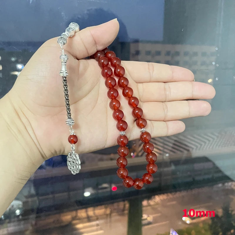 Natural Red Agates chalcedony  is new bracelet prayer beads 33 66 99beads stone Rosary