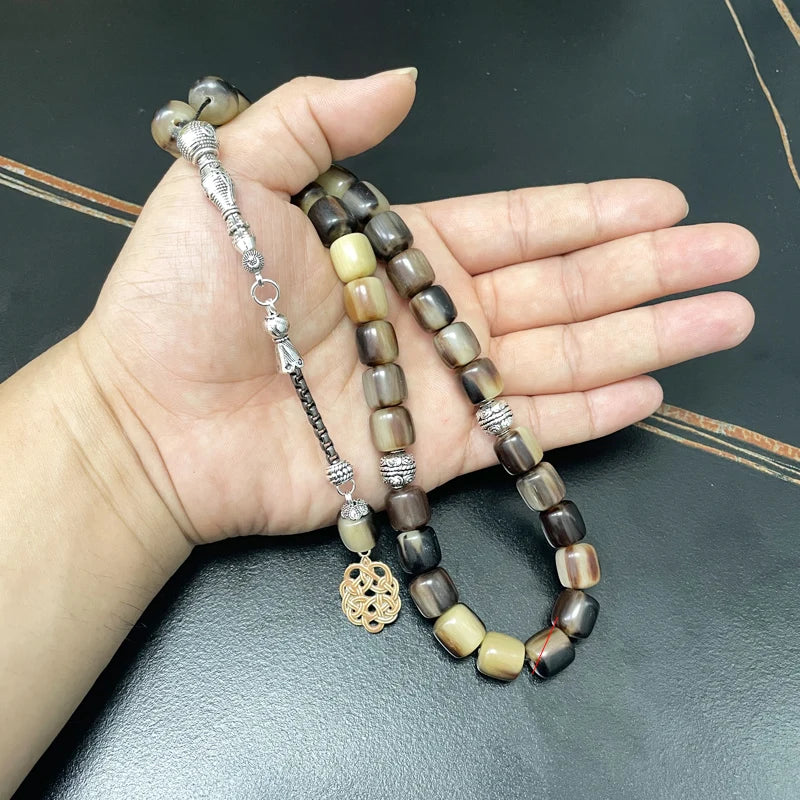 Natural ox horn Tasbih prayer beads rosary Muslim rosary arabic misbaha turkish islamic Collection level bracelet