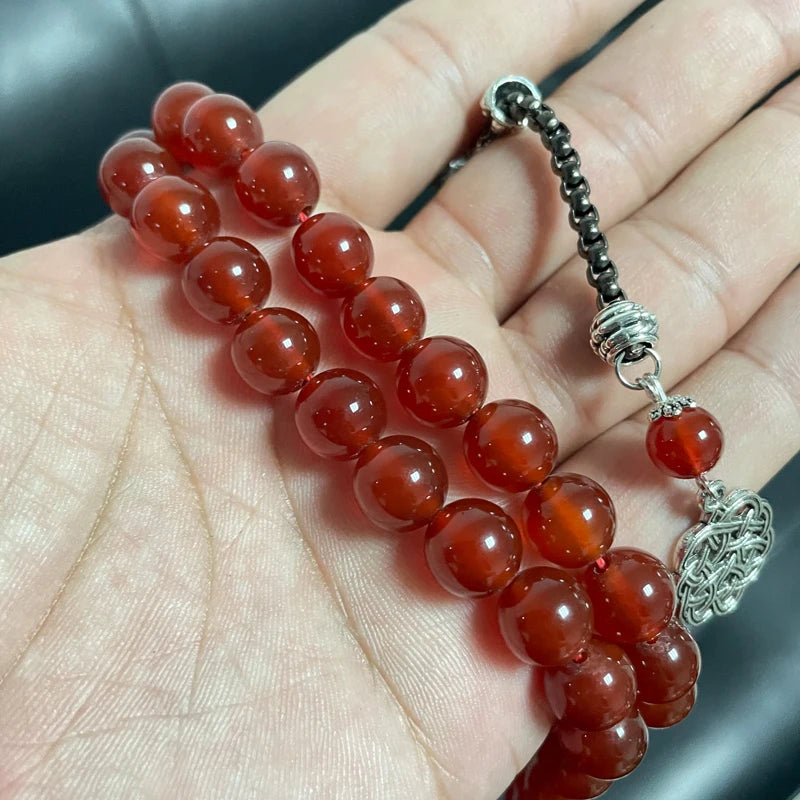 Natural Red Agates chalcedony  is new bracelet prayer beads 33 66 99beads stone Rosary