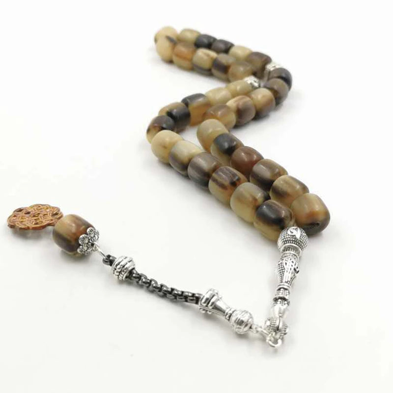 Natural ox horn Tasbih prayer beads rosary Muslim rosary arabic misbaha turkish islamic Collection level bracelet