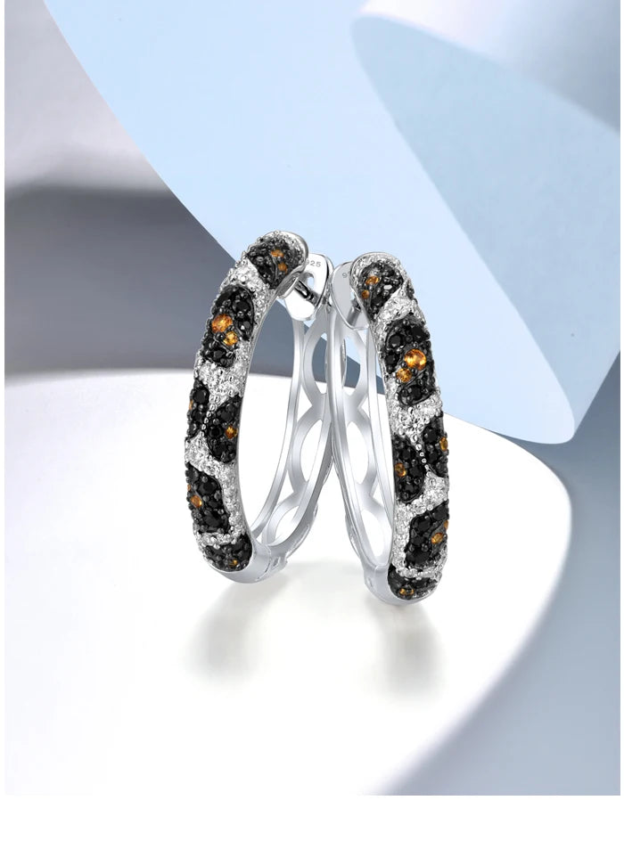 925 Sterling Silver Black Spinel Yellow  Jewelry