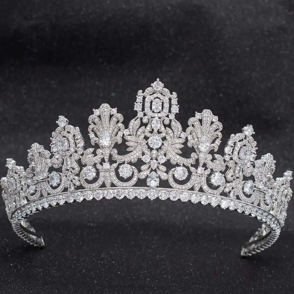 Luxury  Zirconia Crown Accessories Princess  Crystal Queens