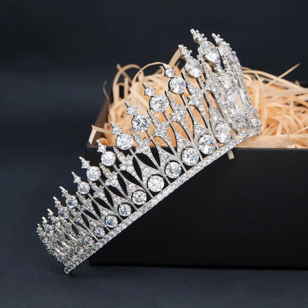 Luxury  Zirconia Crown Accessories Princess  Crystal Queens