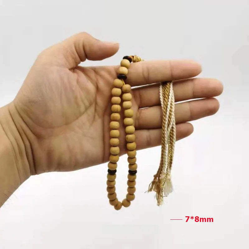 tasbih Natural Indian sandalwood  smell sandalwood Misbaha Muslim prayer beads Pocket ornament Islam Rosary