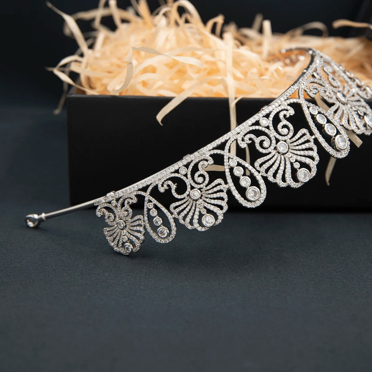 Zirconia Royal Flower Tiara  Princess  Crown  Jewelry