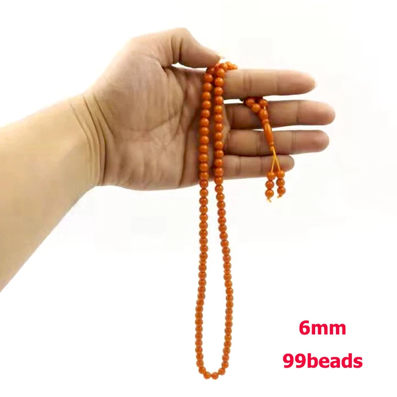 Tasbih orange resin   bracelet EID gift Muslim rosary bead islamic arabic Jewelry Accessory  fashion Misbaha product