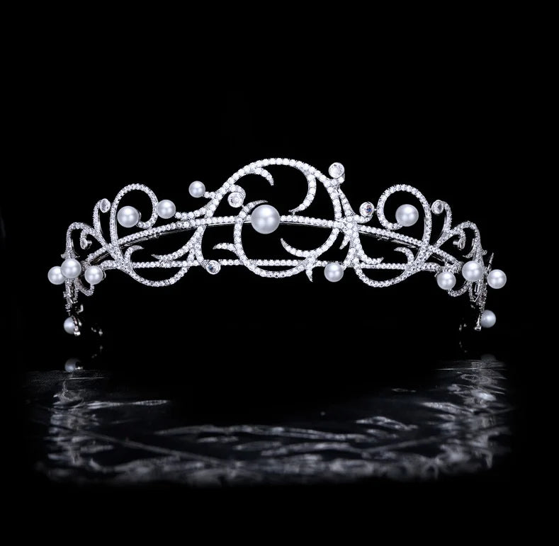 Luxury  Zirconia Crown Accessories Princess  Crystal Queens