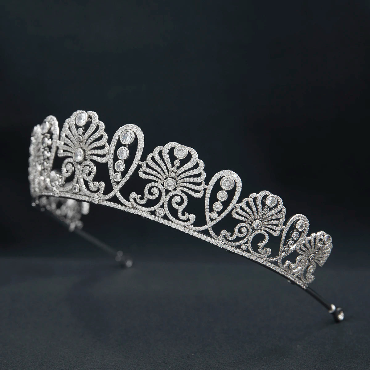 Zirconia Royal Flower Tiara  Princess  Crown  Jewelry