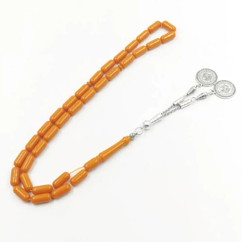 Orange Resin Tasbih misbaha beads islamic gift Muslim rosary turkey fashion bracelet Jewelry Accessories on hand