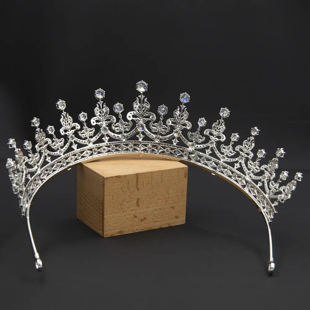 Classic Zirconia Royal Crystal Princess Crown