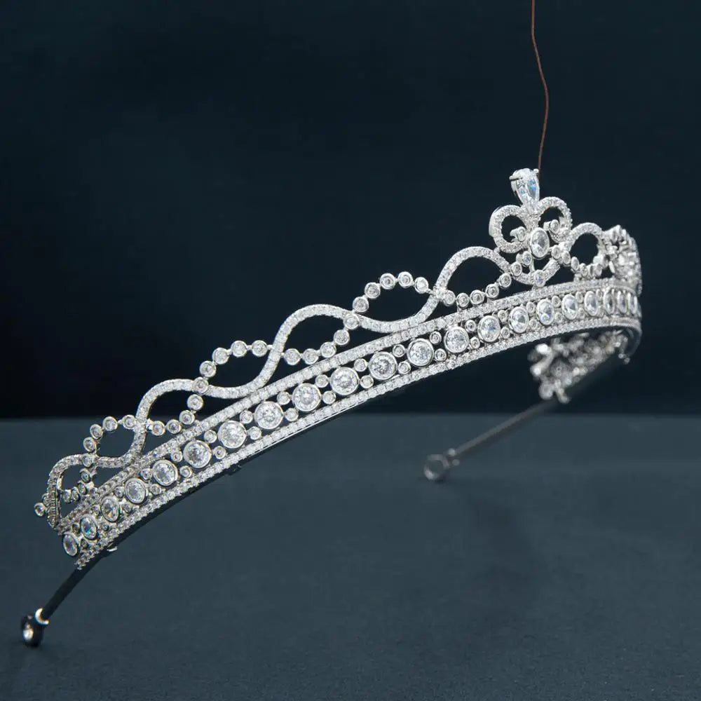 Luxury  Zirconia Crown Accessories Princess  Crystal Queens