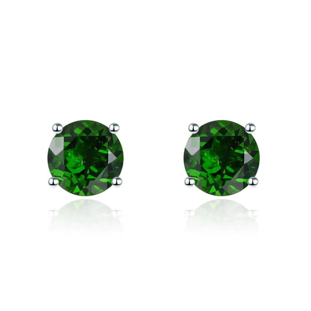 Genuine Green Chrome Diopside Solid 925 Silver