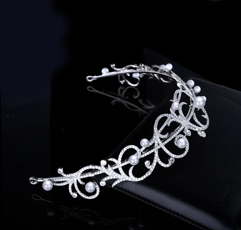 Luxury  Zirconia Crown Accessories Princess  Crystal Queens