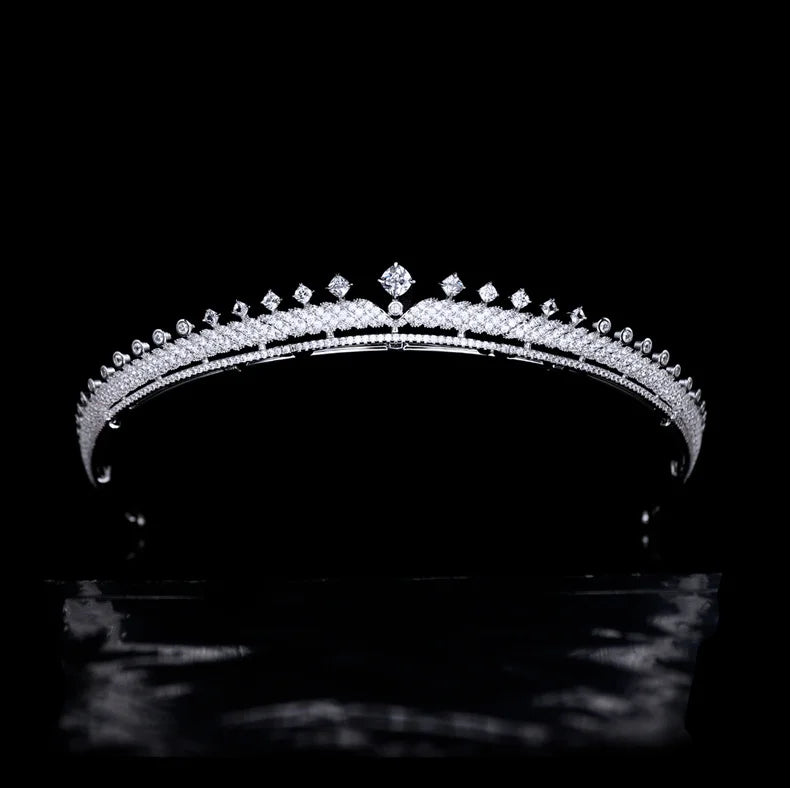 New Simple Wedding  Full Zircon Crown wedding Bride Tiara Crystal  Wedding Hair Accessories Jewelry Crowns For Women HT21014