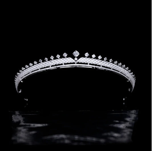 New Simple Wedding  Full Zircon Crown wedding Bride Tiara Crystal  Wedding Hair Accessories Jewelry Crowns For Women HT21014