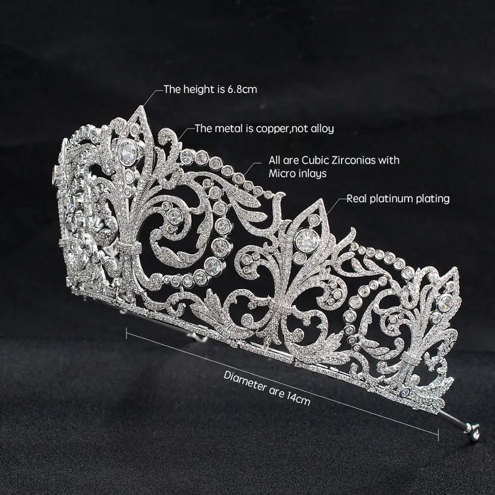 Classic  Zirconia Wedding Princess Crown  Jewelry Accessories