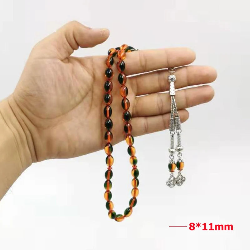 Special green Resin Tasbih man's bracelet 33 prayerbeads islamic gift for Eid masbaha New design Misbaha Masbaha Rosary