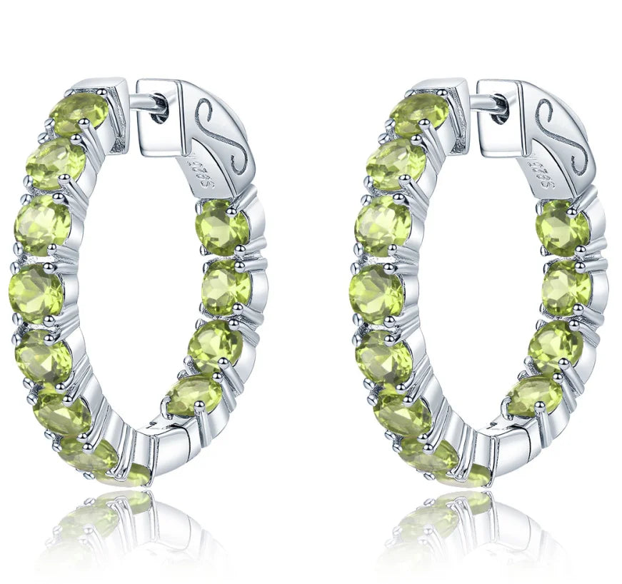 Hutang Natural Peridot Sterling Silvers