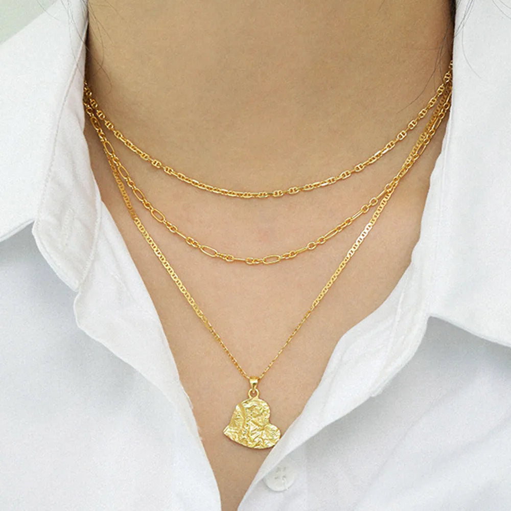 925 Sterling Silver Gold Chain Man Hand Chain Locker  Necklace Women  Jewelry