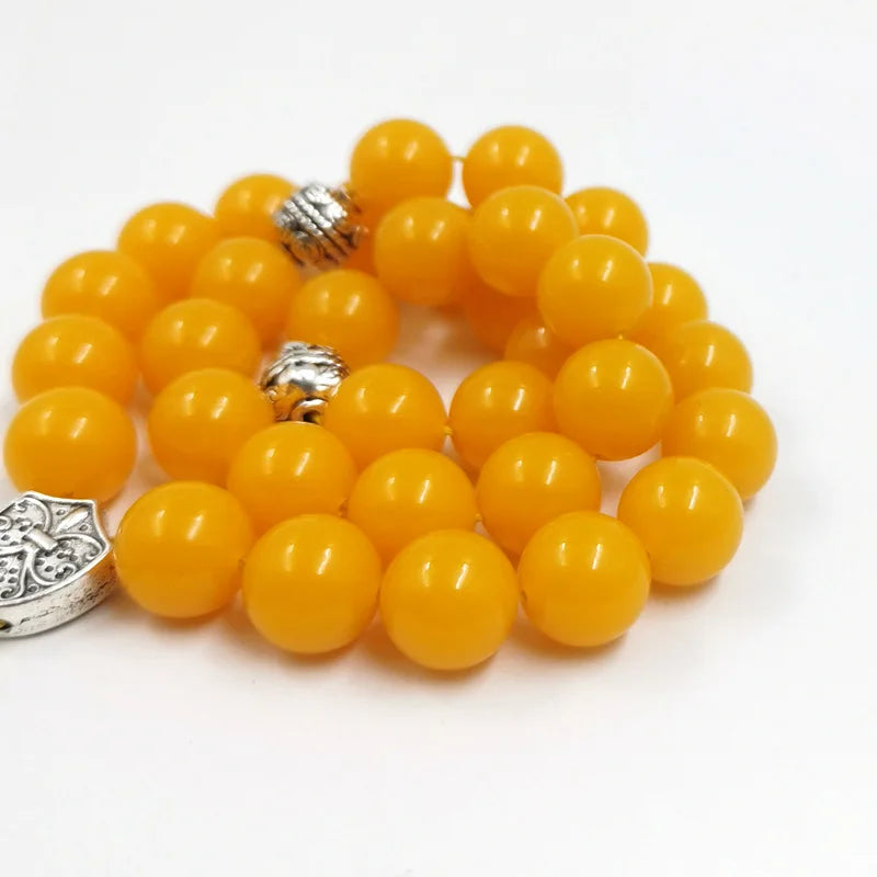 Tasbih Yellow Resin beads bracelet ambers color turkish jewelry accseeories